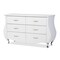Baxton Studio Enzo Modern and Contemporary White Faux Leather 6-Drawer Dresser 120-6439 - alternate 2